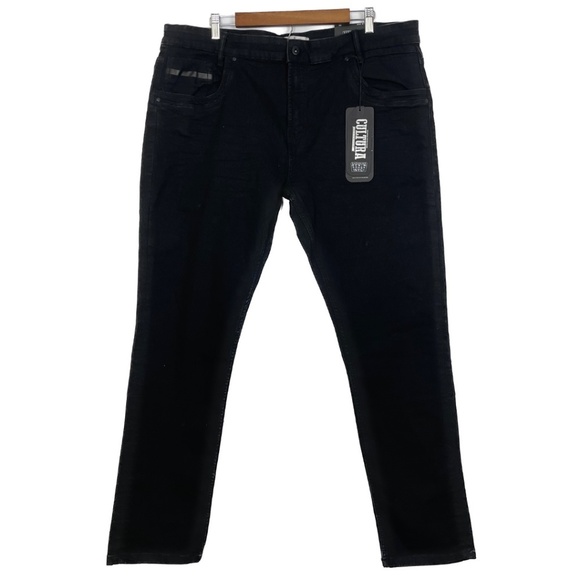 ❌ SOLD NWT - MEN'S CULTURA PREMIUM DENIM, SLIM STRETCH JEANS, BLACK, SIZE 42 - Picture 12 of 12